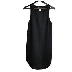 H&M sleeveless size 4 black polyester dress